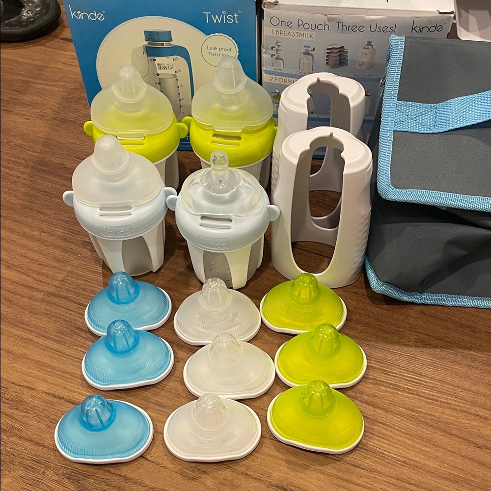 Kiinde bottles, cooler, storage system